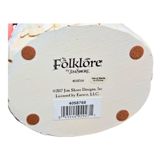 2017 Jim Shore Folklore Snowman With 10" Enesco 4058768 - Picture 5 of 9